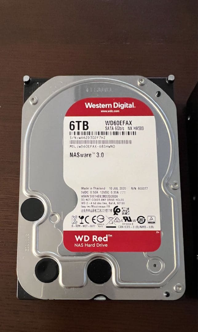 WD Red 6TB WD60EFAX NASハードドライブ