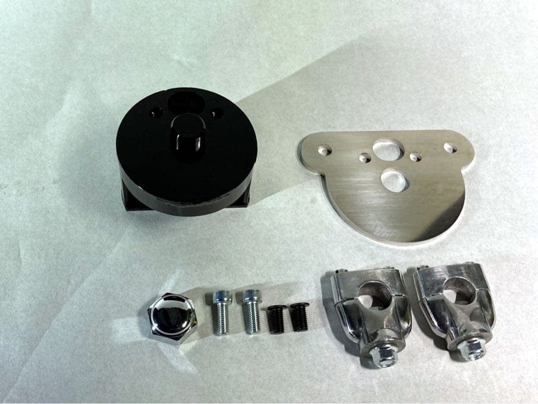 ひでぽん　バーハンドルキット　ステンレス&メーターステー　セット品