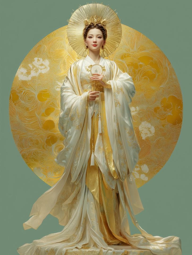 460【孔雀明王】吉祥孔雀の加護と除毒光【神仏画・風景画】