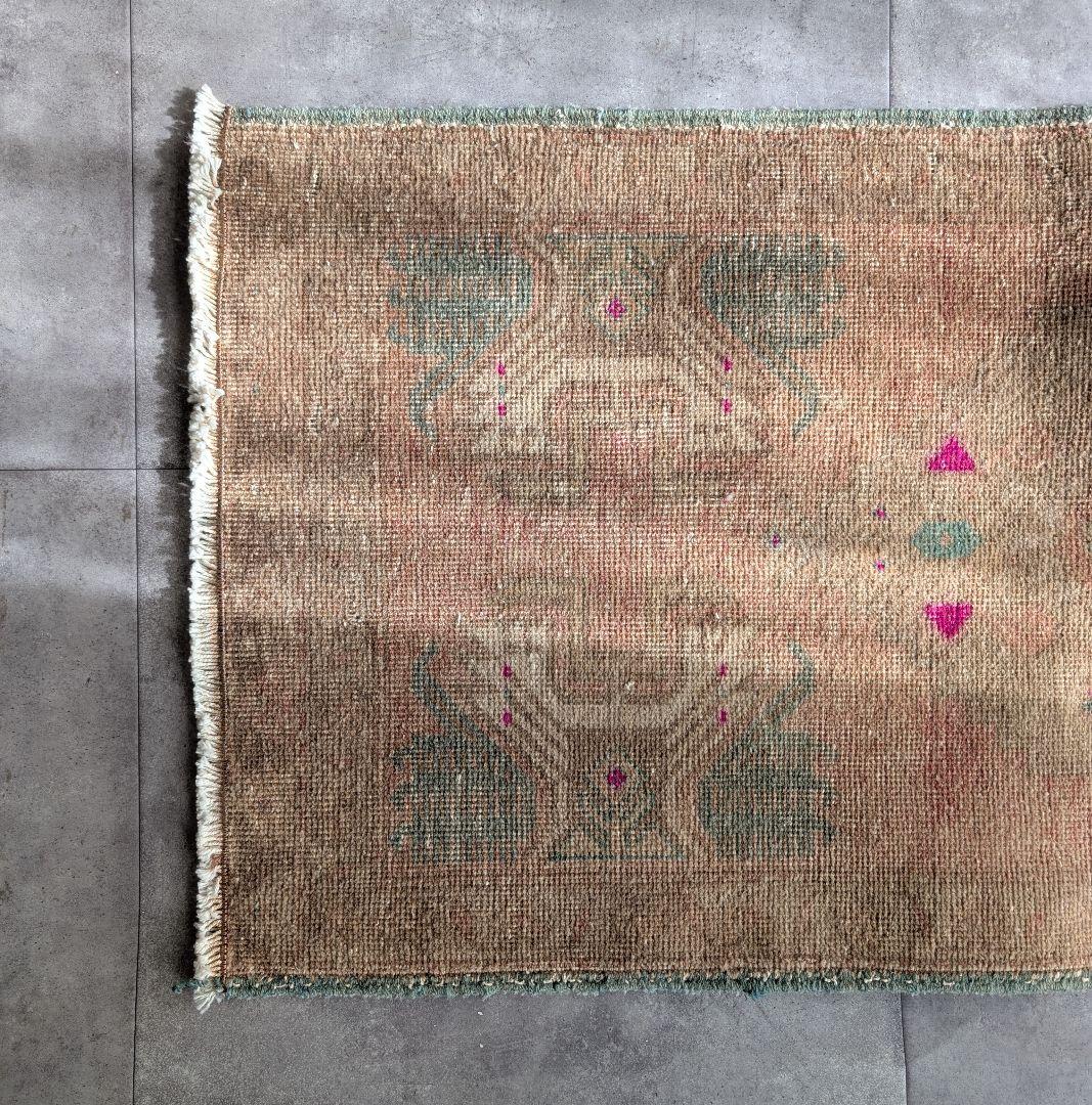 ヴィンテージラグ　トライバル　トルコ　マット turkish rug
