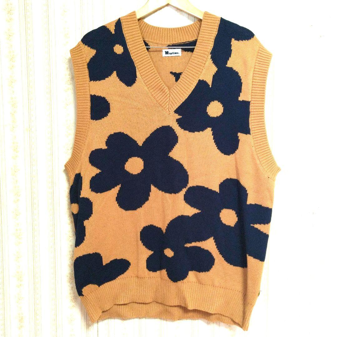 Naptime. 花柄 ニットベスト Mサイズ