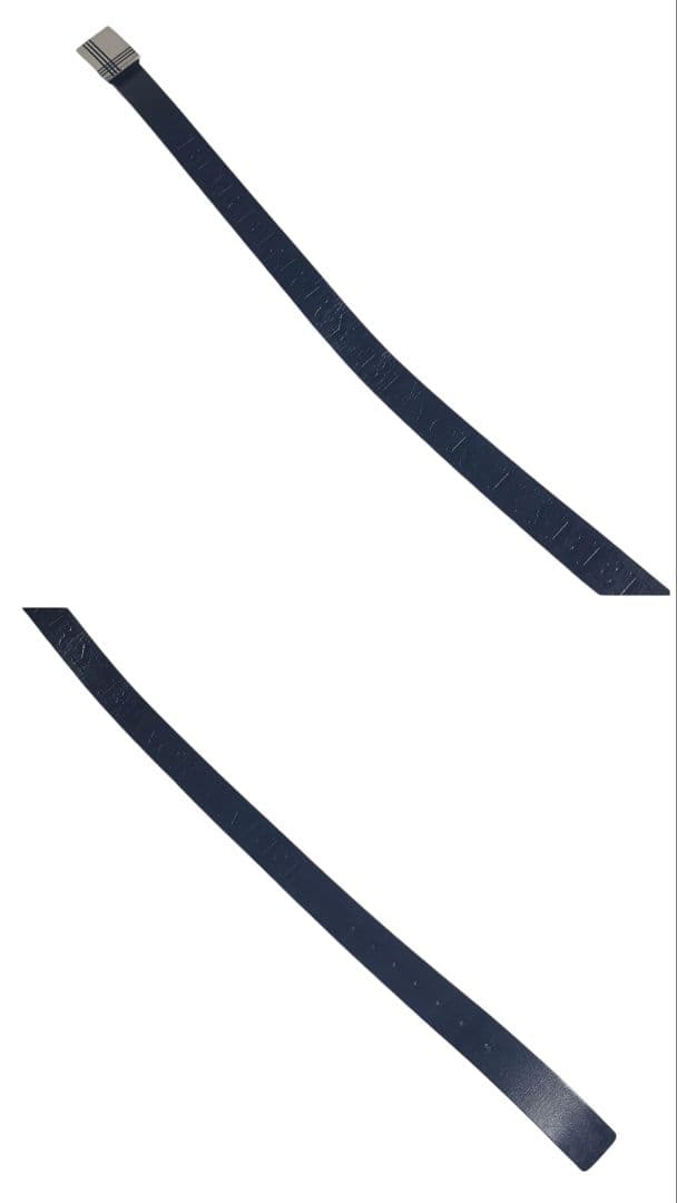 BURBERRY BLACK LABEL レザーベルト バックル 黒 ロゴ型押し