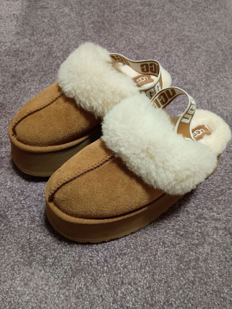 UGG スエードファー サンダル　ファンケット