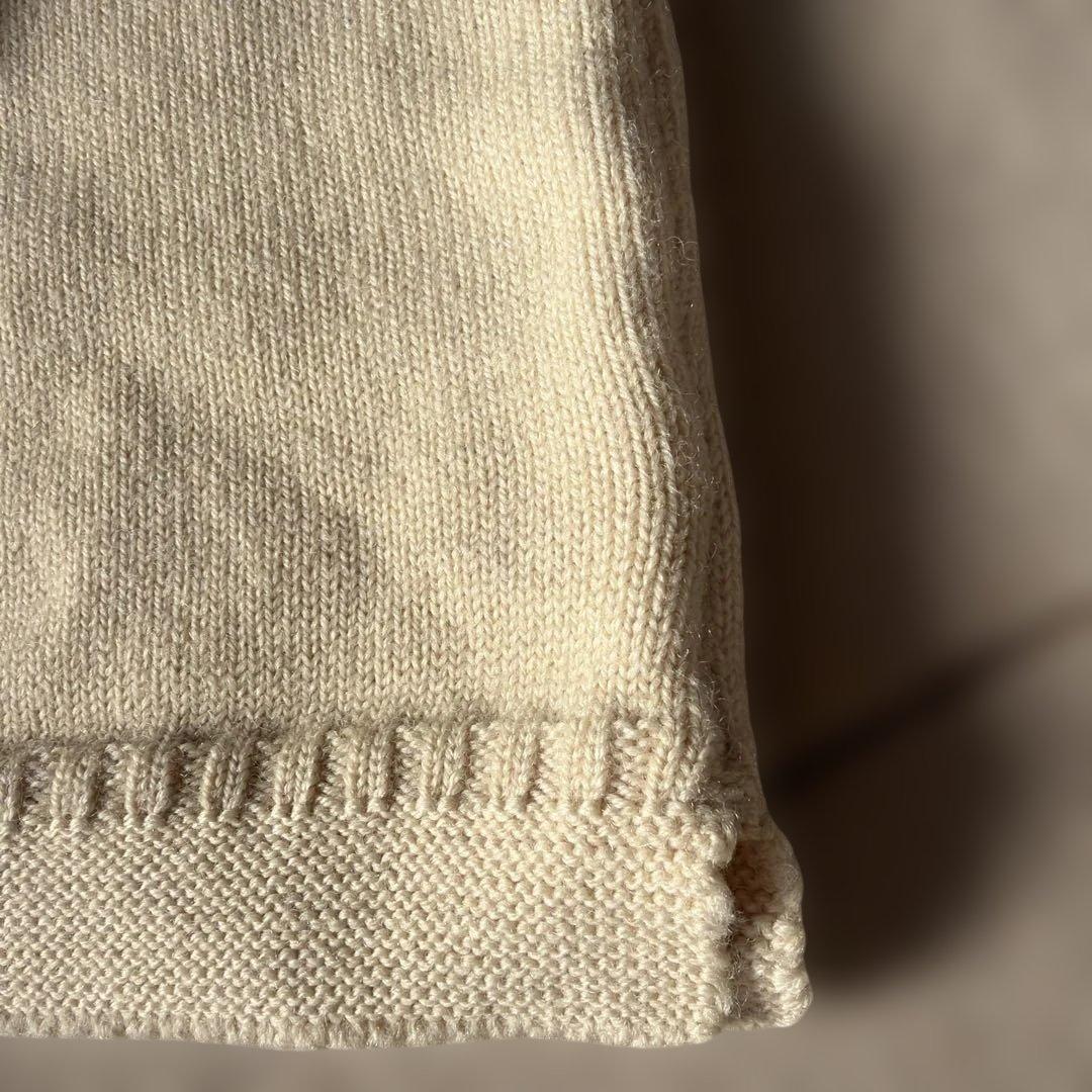 英国製【ルトリコチュール】ガンジーセーター　ナチュラル　40