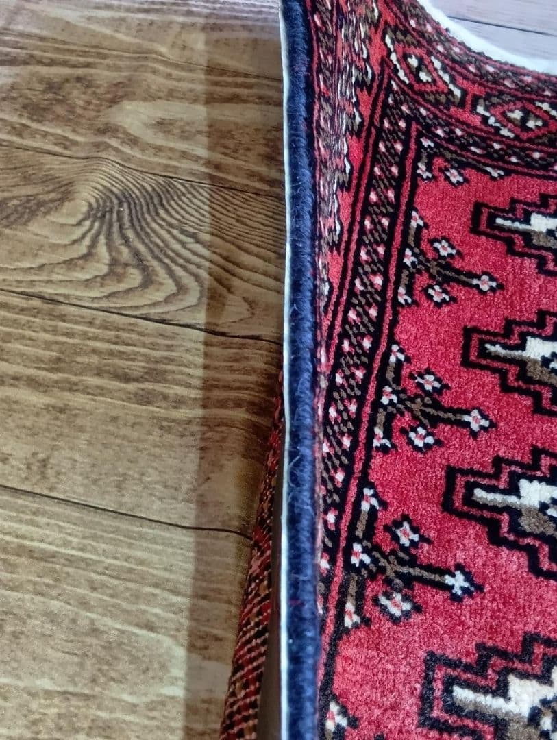 【りょーび】ペルシャ絨毯　トルクメン　トライバルラグ　イラン手織り(12)