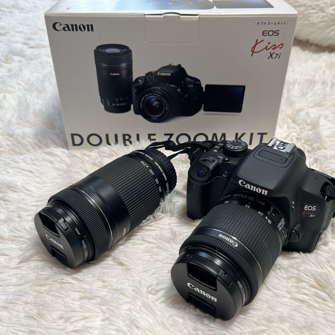 【美品】 CANON キャノン kiss x7i ダブルズームキット