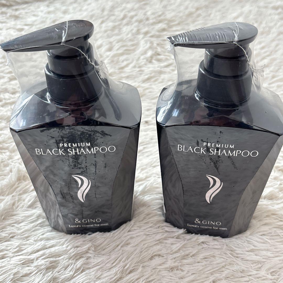 未開封 2本セット】&GINO 頭皮ケア プレミアムブラックシャンプー スカルプ