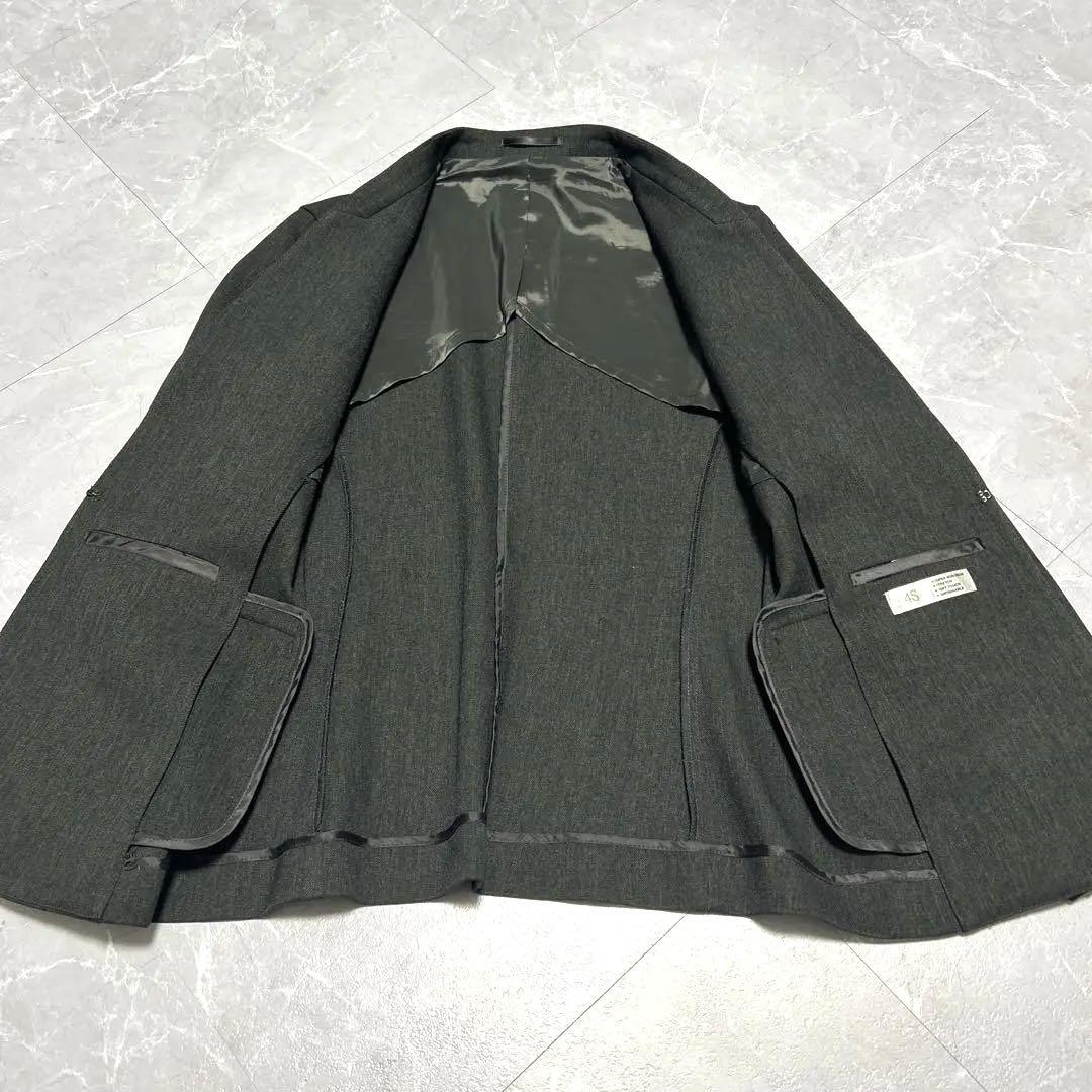 【スーツセレクト】レディース パンツ スーツ セットアップ ノーカラー 4S