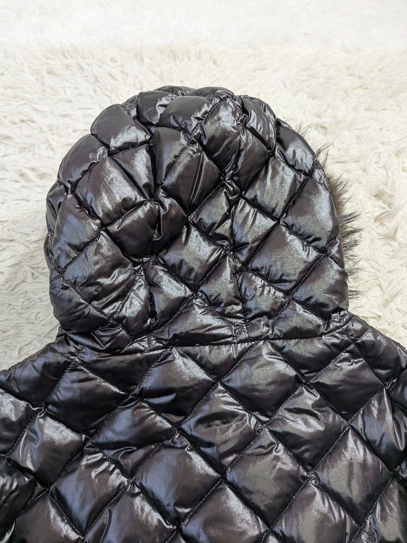 未使用級タトラス パルマ ダウンコート ロング丈 キルティング ベルト 黒 XL