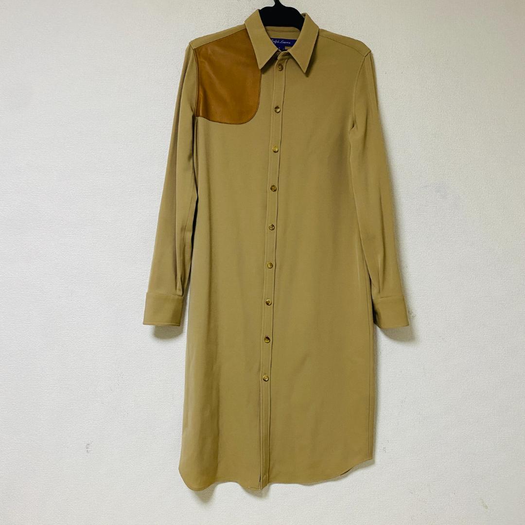 【美品】【最高級】ラルフローレン パープルレーベル シャツワンピース ウール