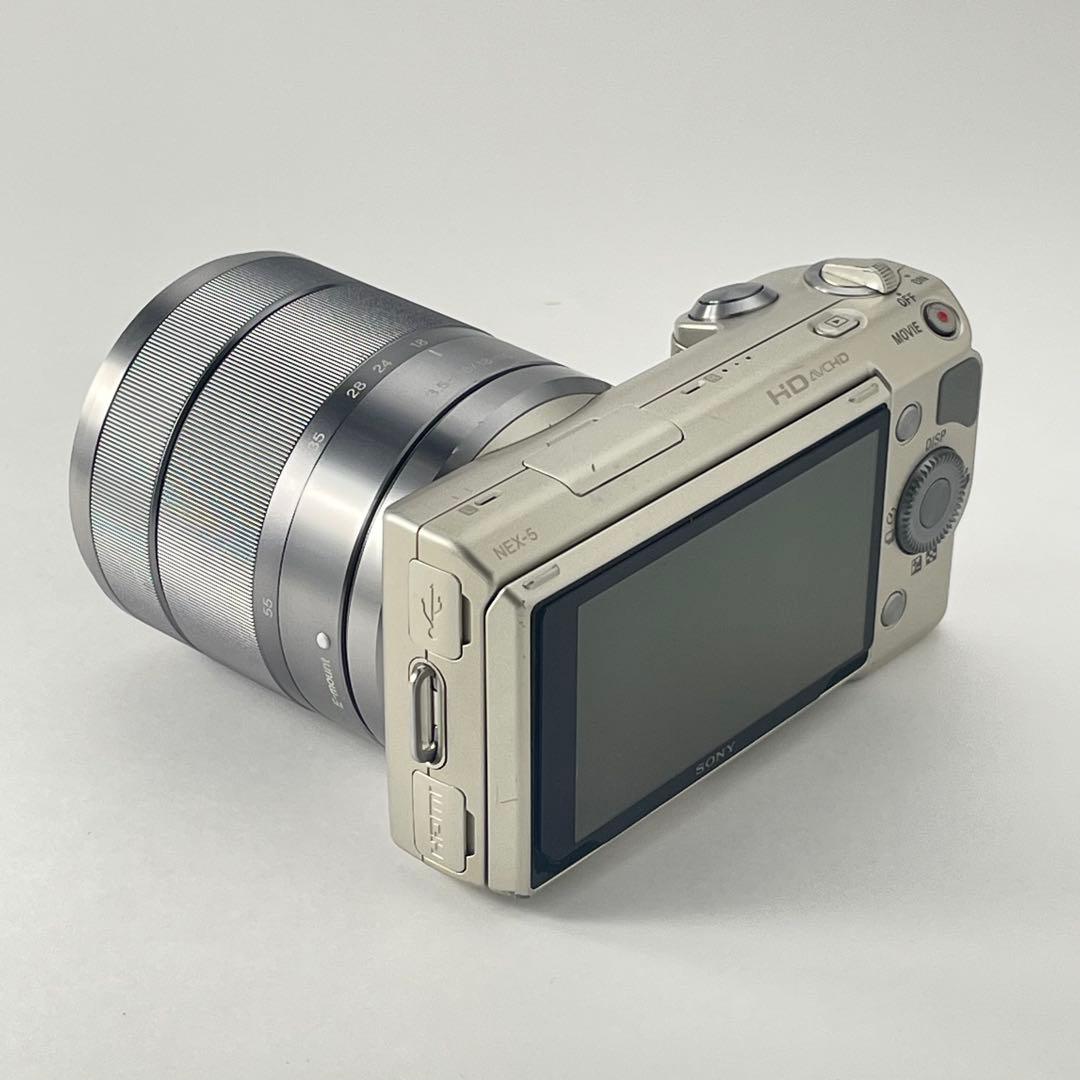 【美品・返品保証】Sony NEX-5Dゴールド レンズキット