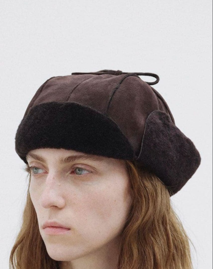 AURALEE MERINO MOUTON CAP メリノムートンキャップ