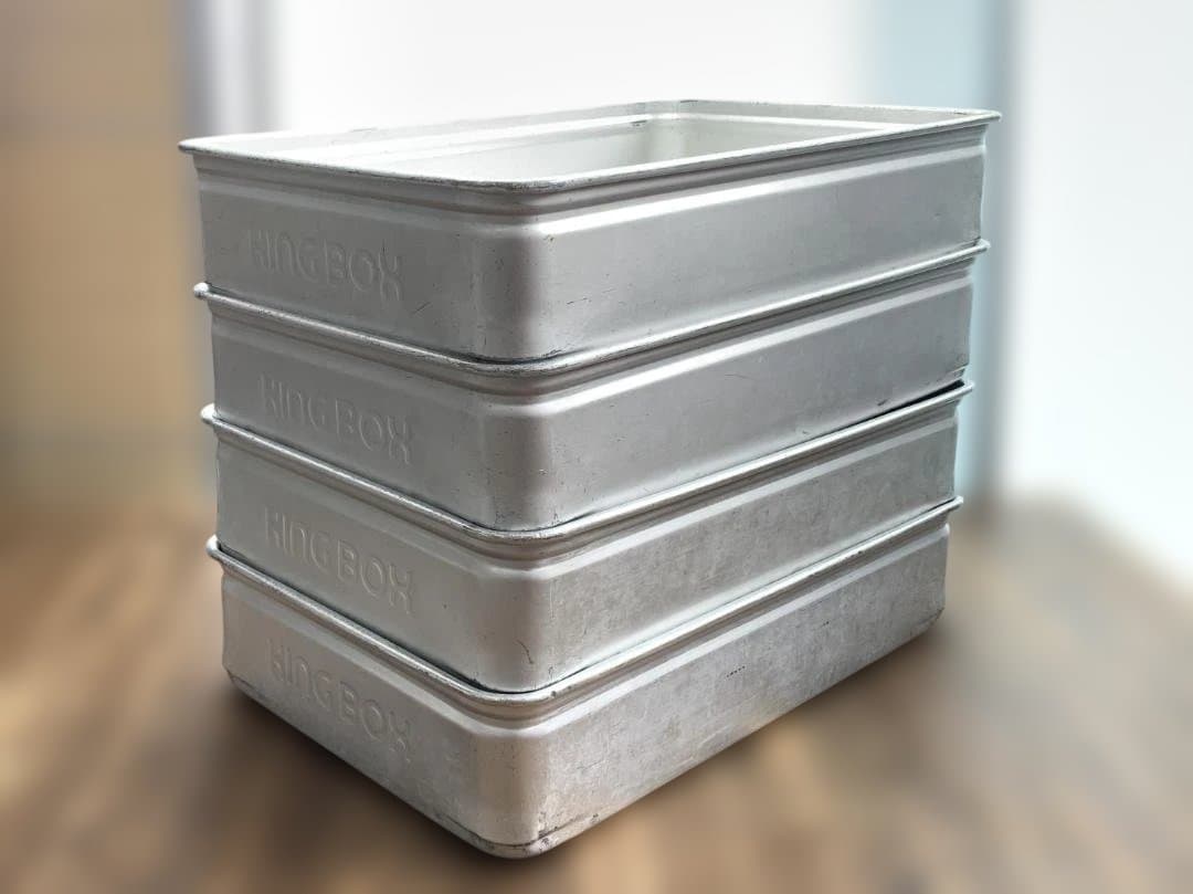 中尾アルミ キングボックス 4点 アルミ製 業務用 番重 大110 N-43-8