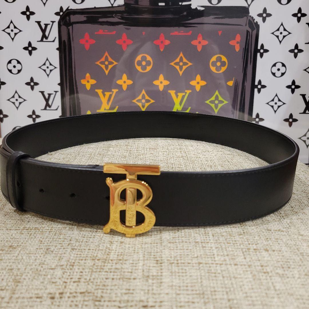 BURBERRY　ゴールド×ブラック　かっこいい　ベルト　スーツ　パンツ