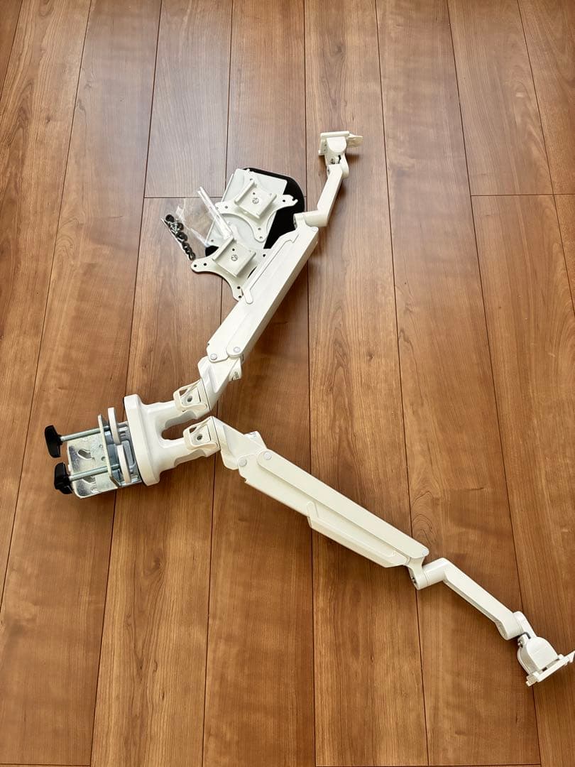 bauhutte バウヒュッテ ホワイト デュアルモニターアーム