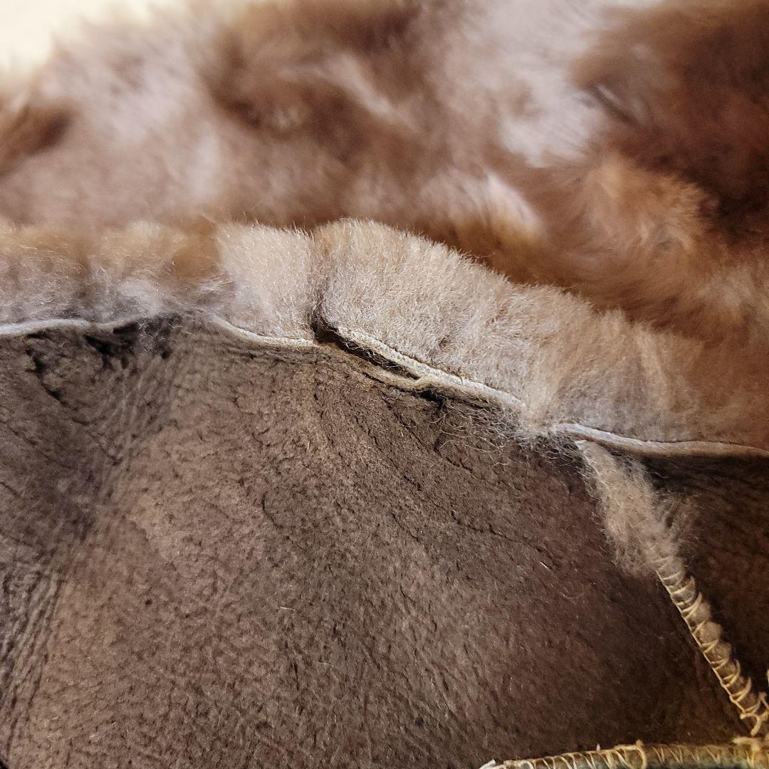 ご契約済みです！　3枚　ムートンラグマット　パンダ座布団ヴィンテージ倉庫片付け品