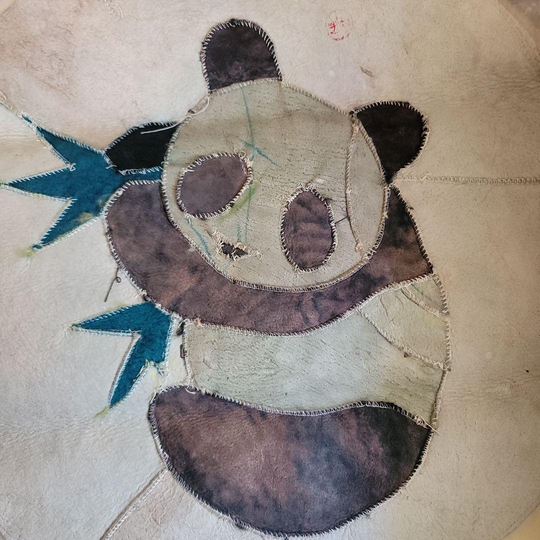 ご契約済みです！　3枚　ムートンラグマット　パンダ座布団ヴィンテージ倉庫片付け品