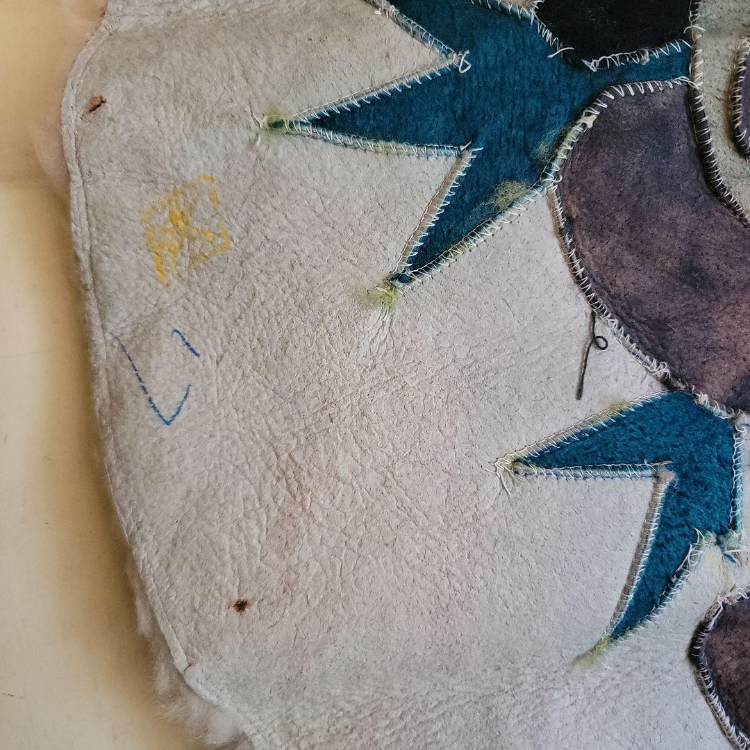 ご契約済みです！　3枚　ムートンラグマット　パンダ座布団ヴィンテージ倉庫片付け品