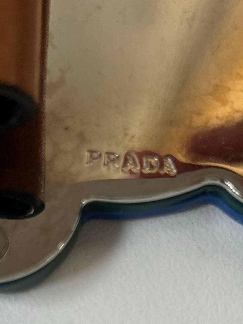 PRADAプラダベルト　オウムバックル