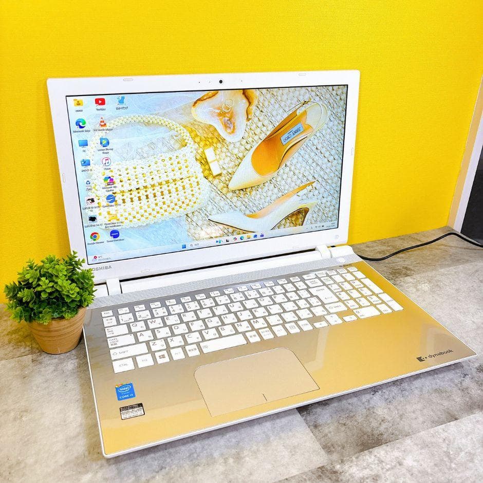 きれいなゴールド❣新品SSD480✨Win11薄型 カメラ ブルーレイ フルHD