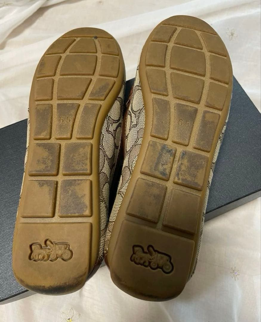 COACH ローファー ドライビングシューズ　リボンタッセルチャーム付き