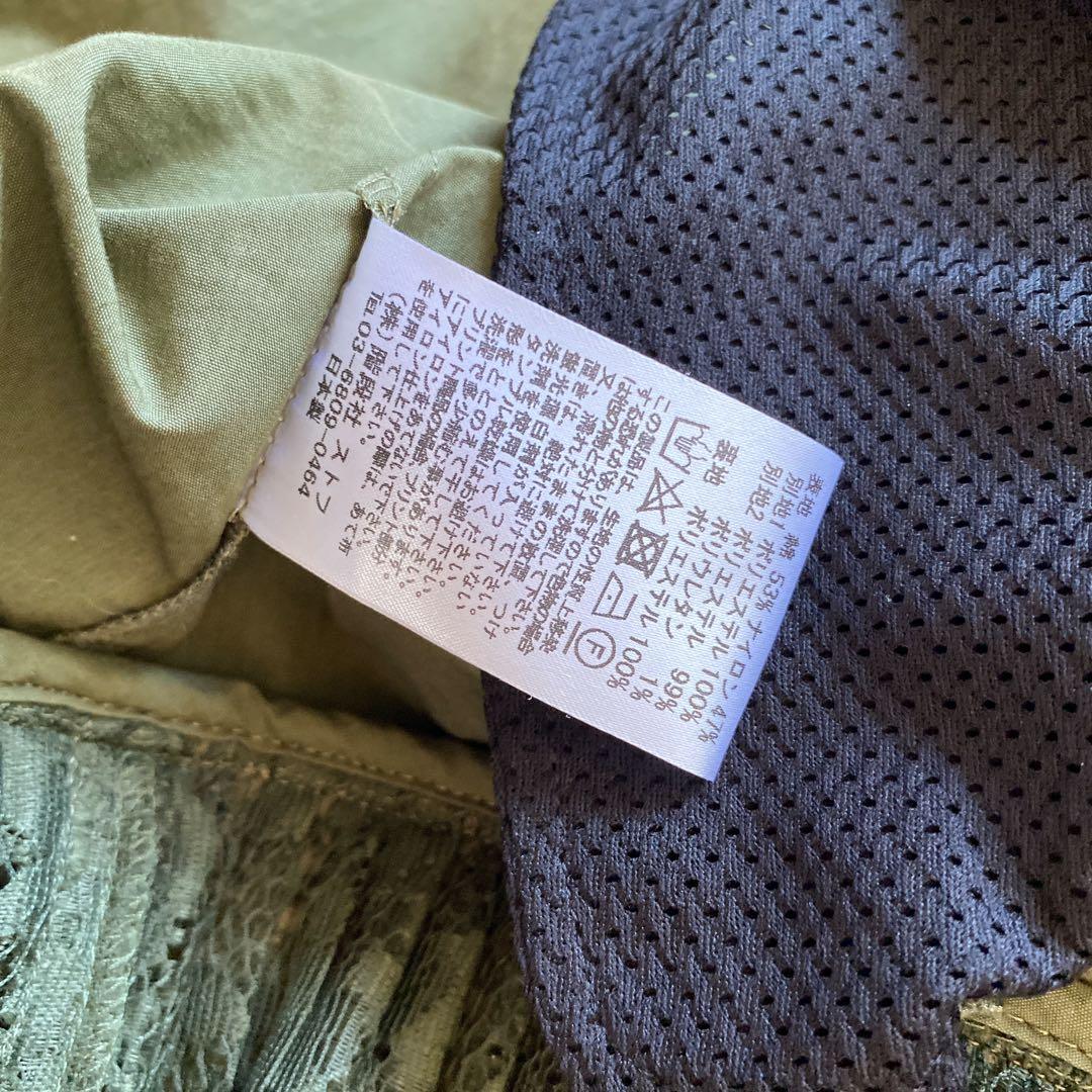 美品　Bedsidedrama プリーツレース　ブルゾン カーキ　ミリタリー　Ｆ
