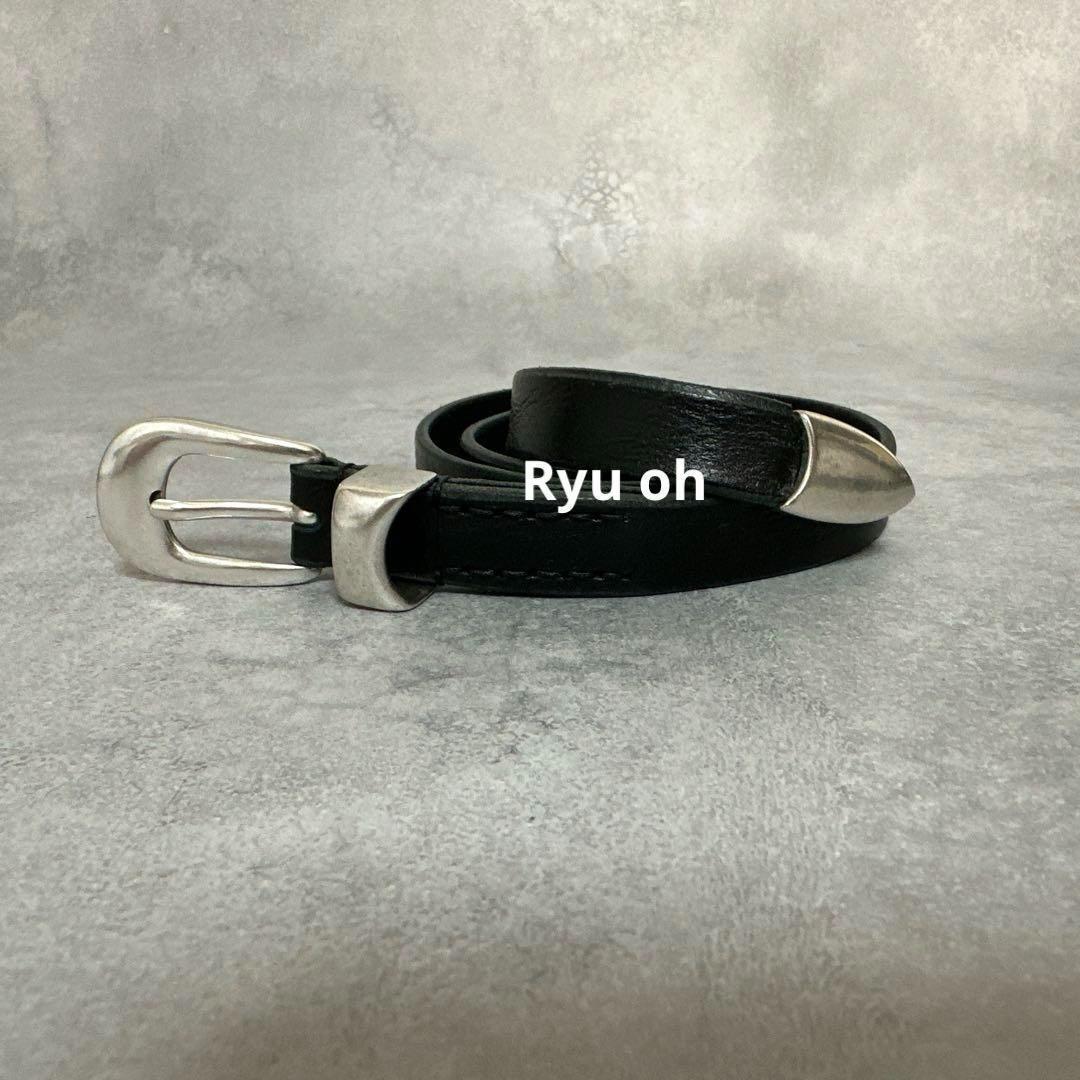 メンズ OUR LEGACY アワーレガシー 2cm レザー ベルト 90