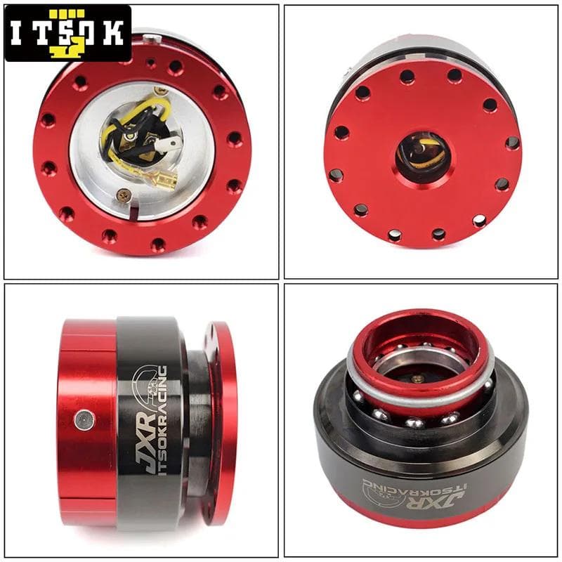 赤 黒 ブラック クイックリリース レンチン音 鳴る Ding ステアリングボス