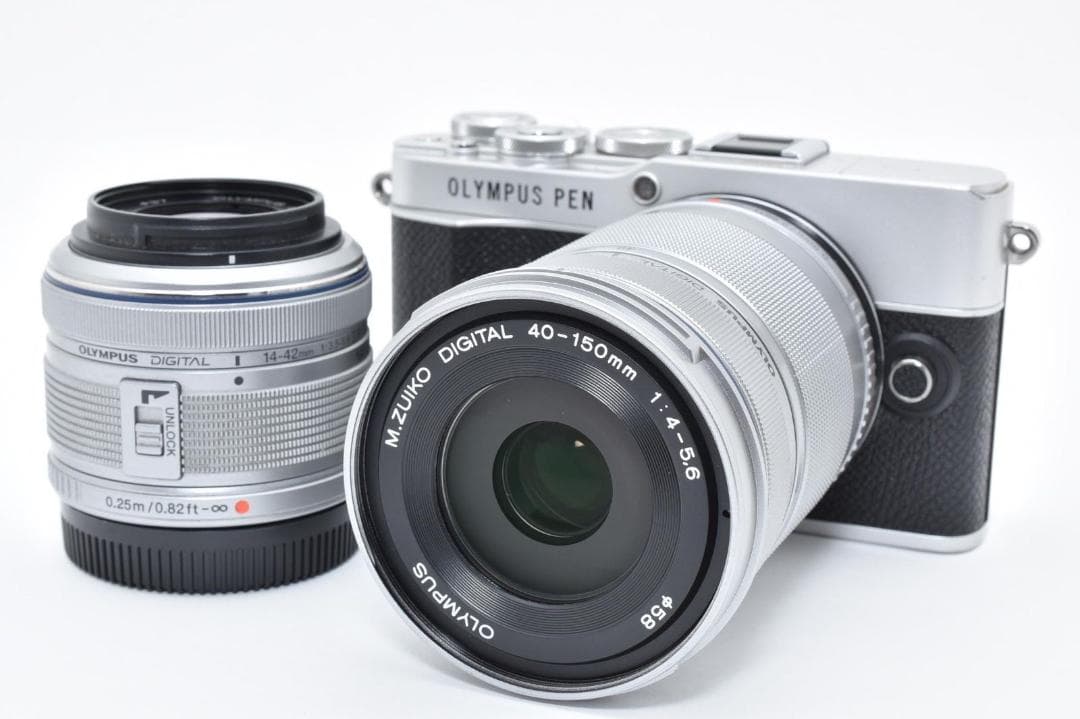 美品 OM SYSTEM PEN E-P7 ダブルズームキットショット数606回