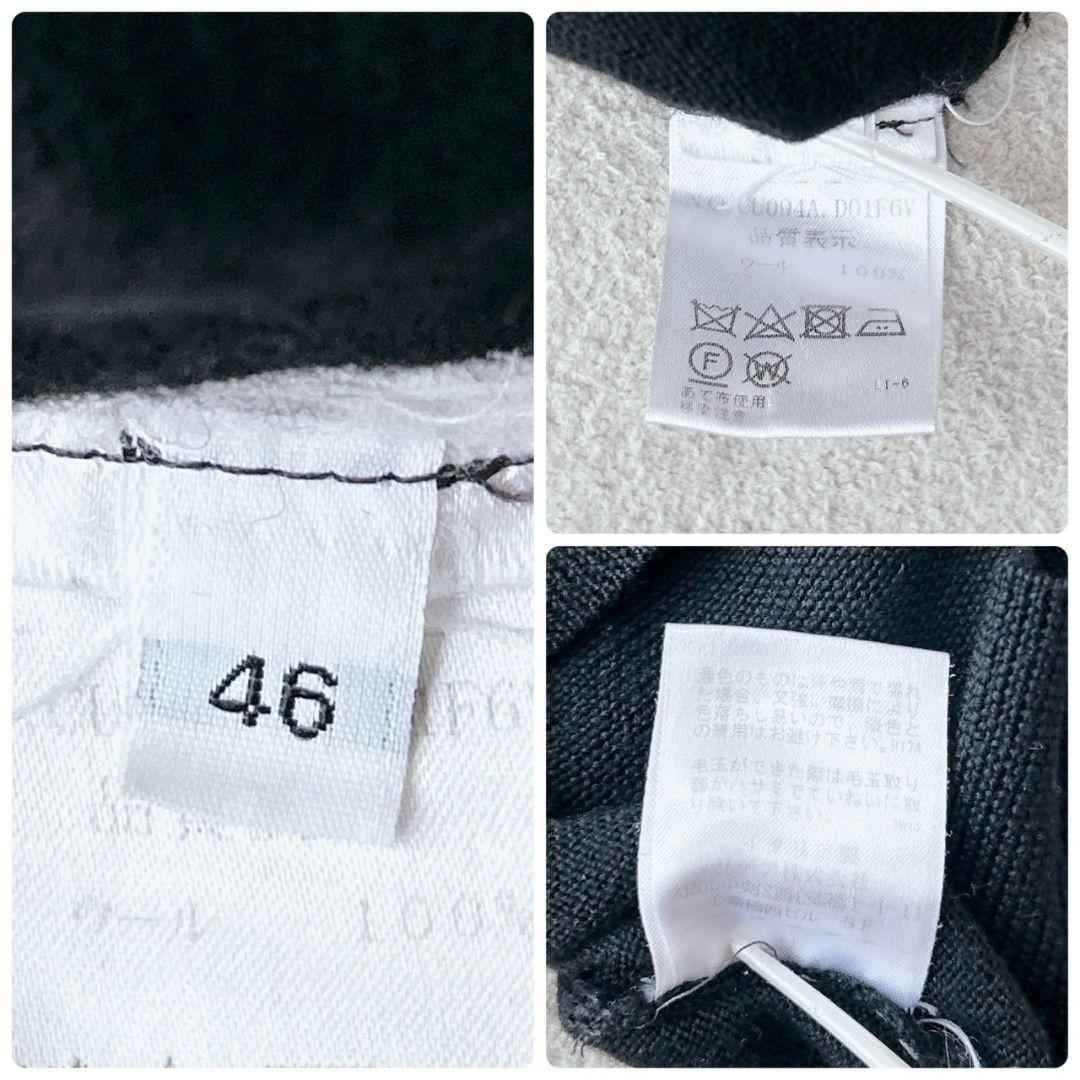 美品 クルチアーニ ハイゲージ ガーメントダイタートルネック ニット 46 黒