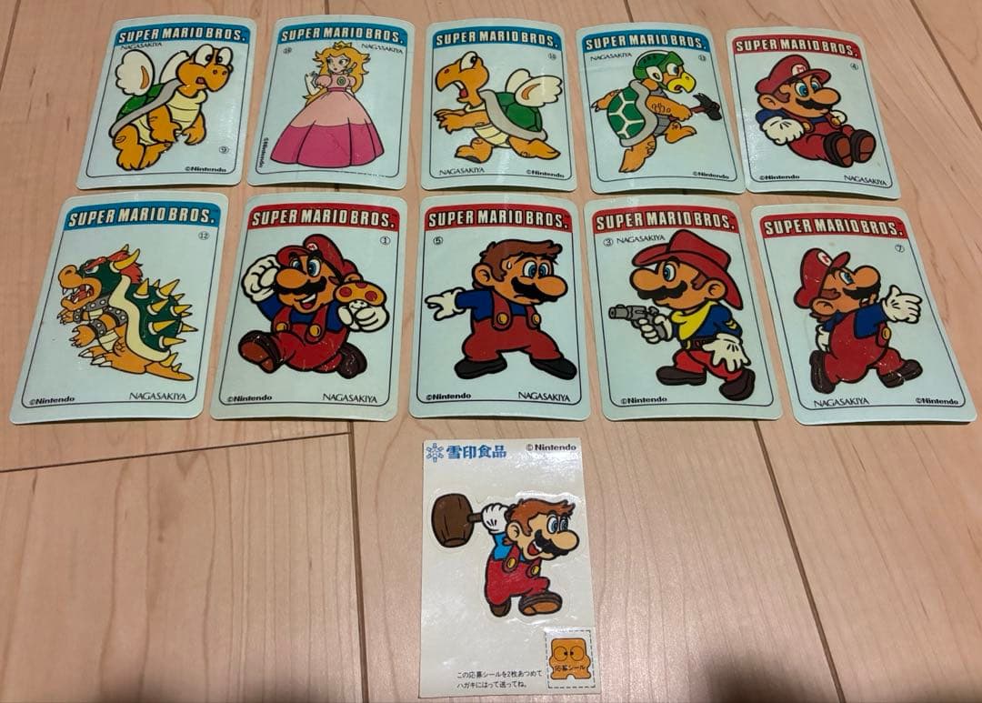 ナガサキヤ　スーパーマリオブラザーズ　シール　ステッカー　カード　マリオ　任天堂