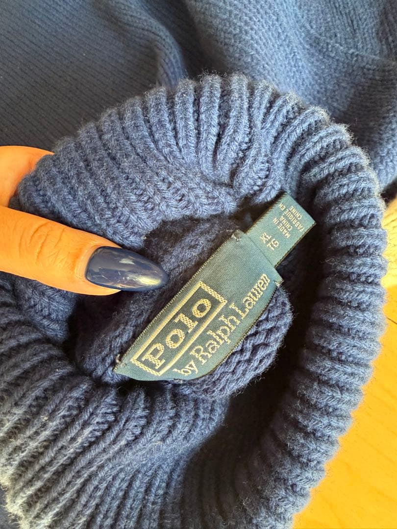 POLO RALPH LAUREN ブルー　ニット　セーター　XL