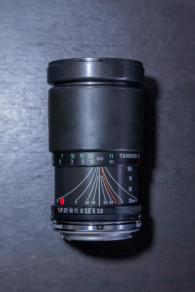 TAMRON SP 35-105mm F2.8 ニコンF NK-EOSアダプター