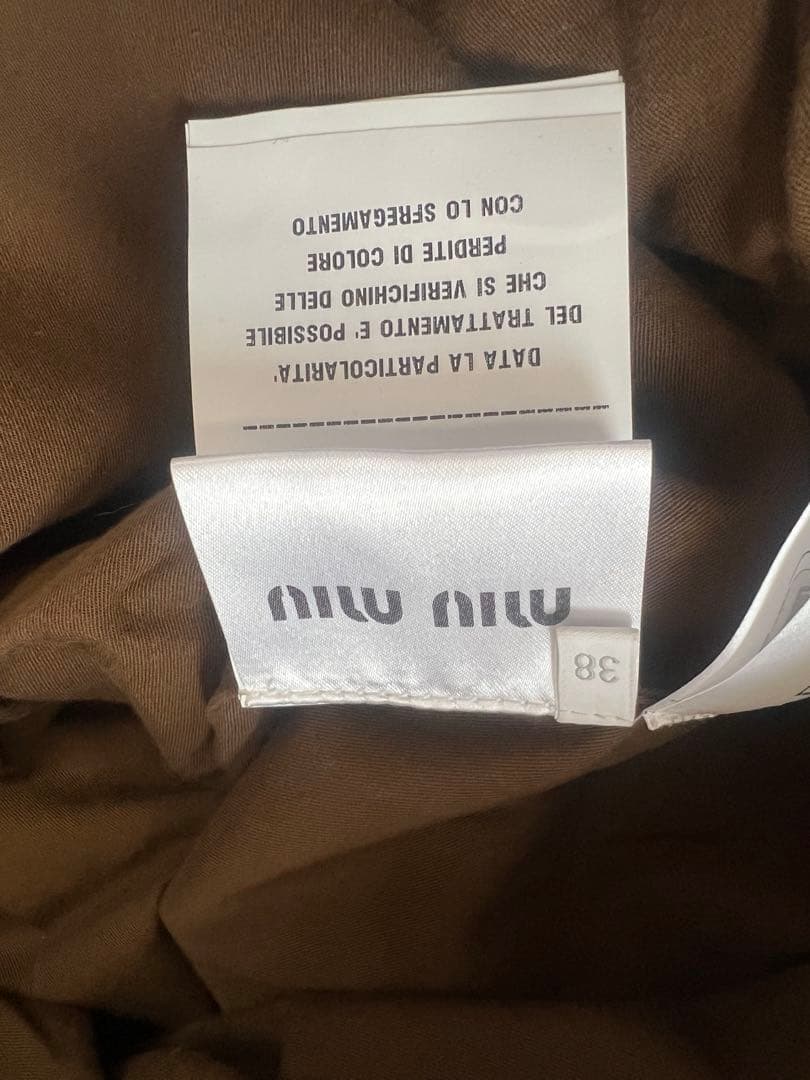 miumiu コットンミニワンピース デザイナーズワンピース 38サイズ