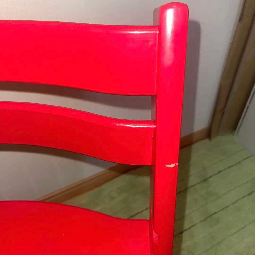 【良品】ストッケ トリップトラップ ハイチェア　レッド　S/N シリアル6