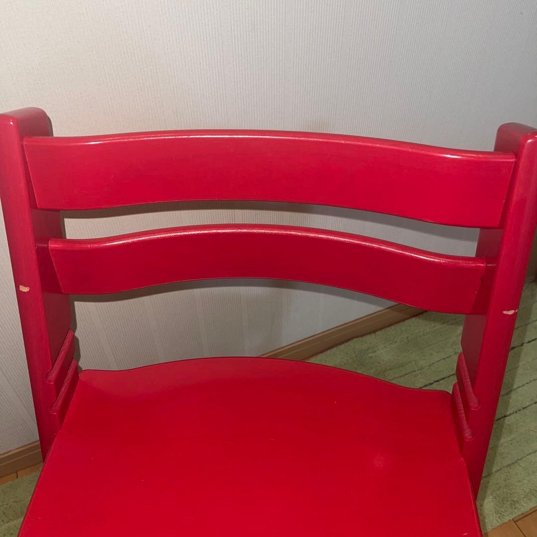 【良品】ストッケ トリップトラップ ハイチェア　レッド　S/N シリアル6