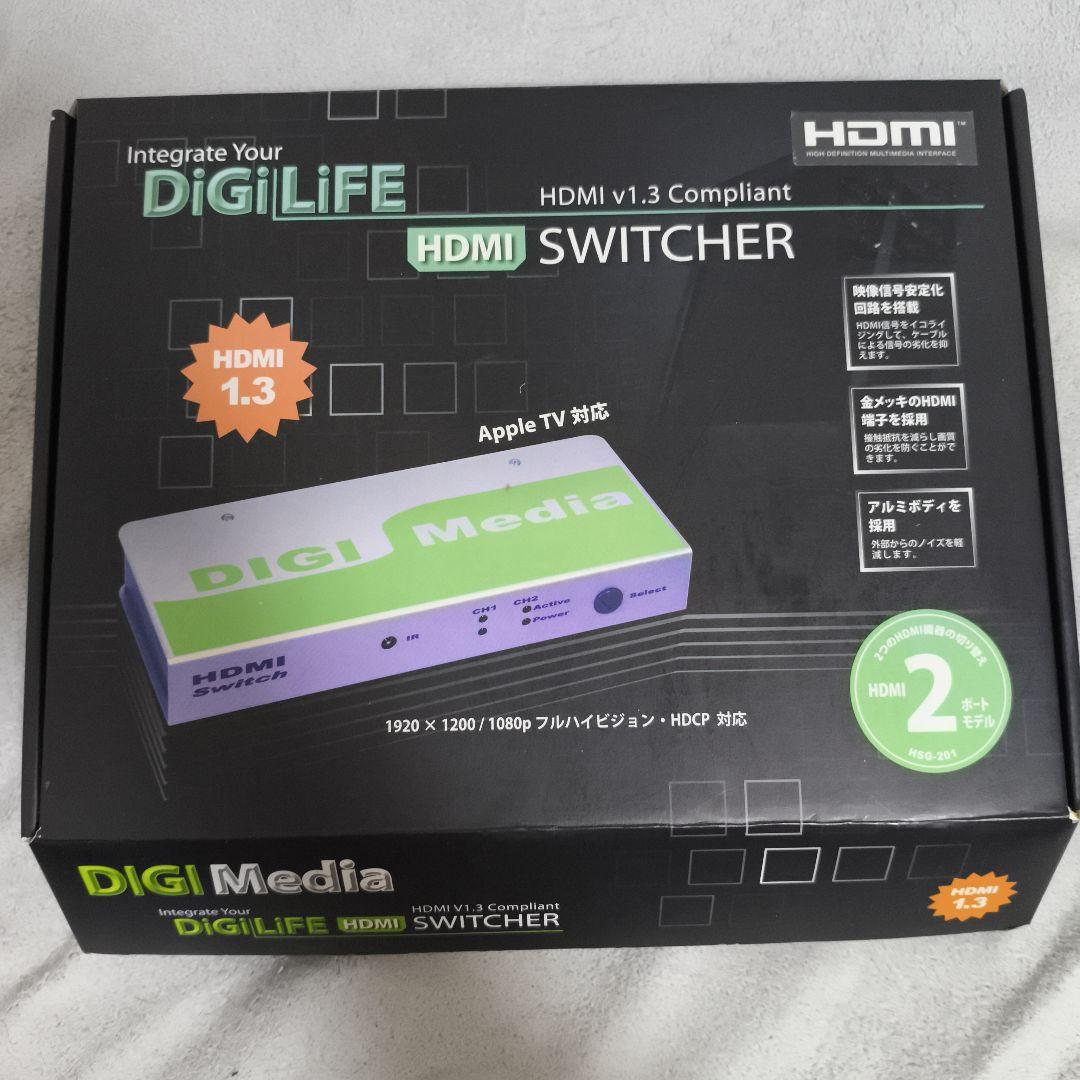 分配器・切替器 DIGI Media HDMI Switcher 2 port HSG-201