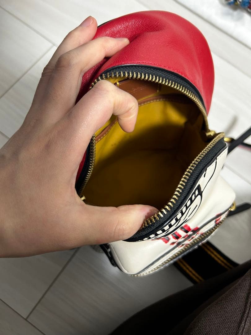 COACH ボディバッグ　ミッキー　キースヘリング　コラボ　キーホルダー付き