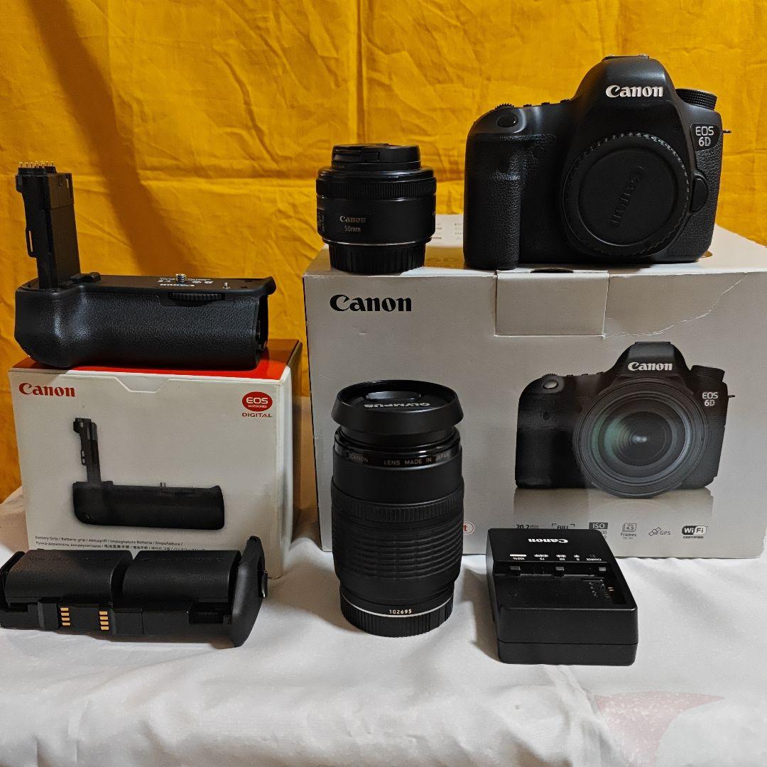 美品　EOS 6D 、バッテリーグリップ、レンズ2本セット　他　 動作良好！