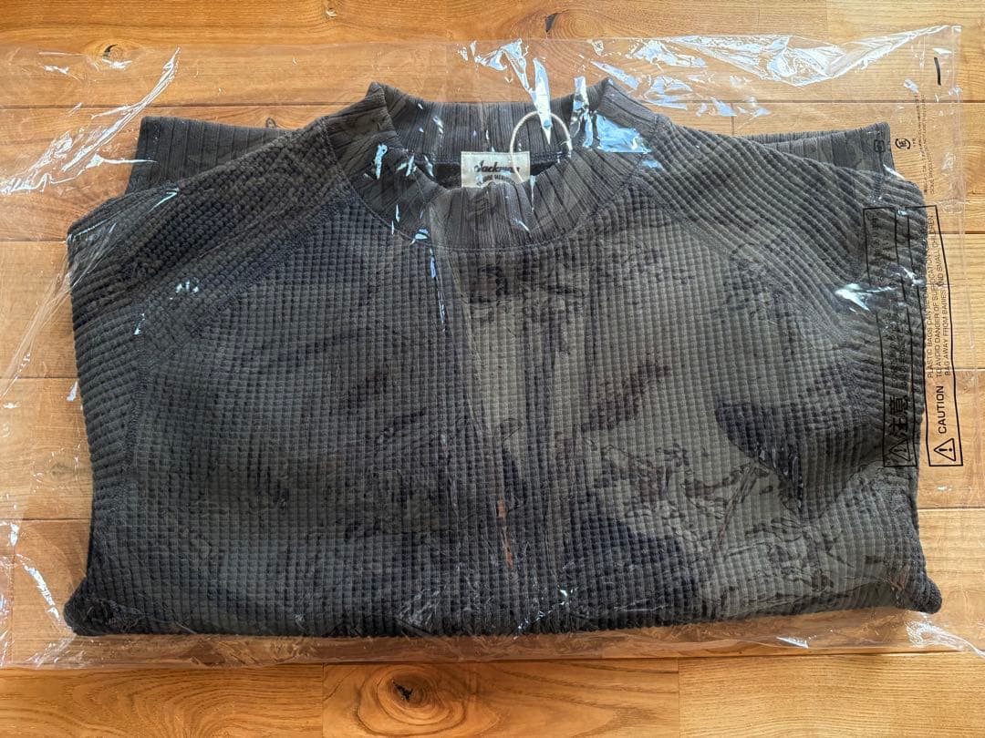 【新品同様】ジャックマン ワッフルミッドネック JM7200 スミクロ Mサイズ