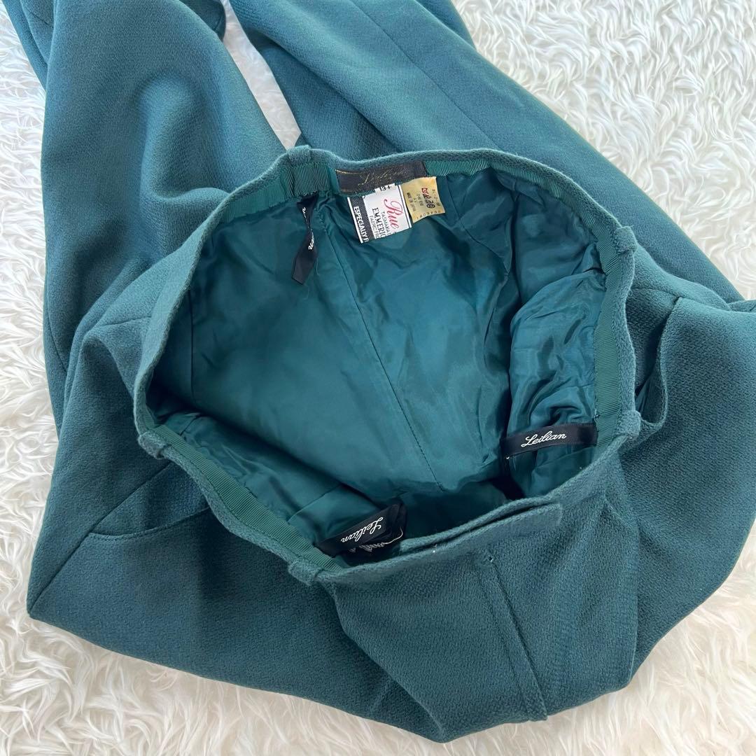 【希少カラー】 レリアン 別注ドイツ生地 パンツスーツ 2B グリーン 2XL