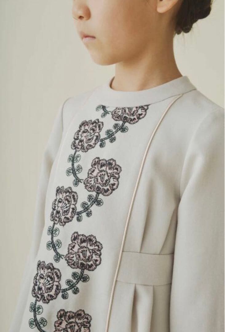 【美品】ミナペルホネン セレモニーワンピースyula 130cm 入学式七五三