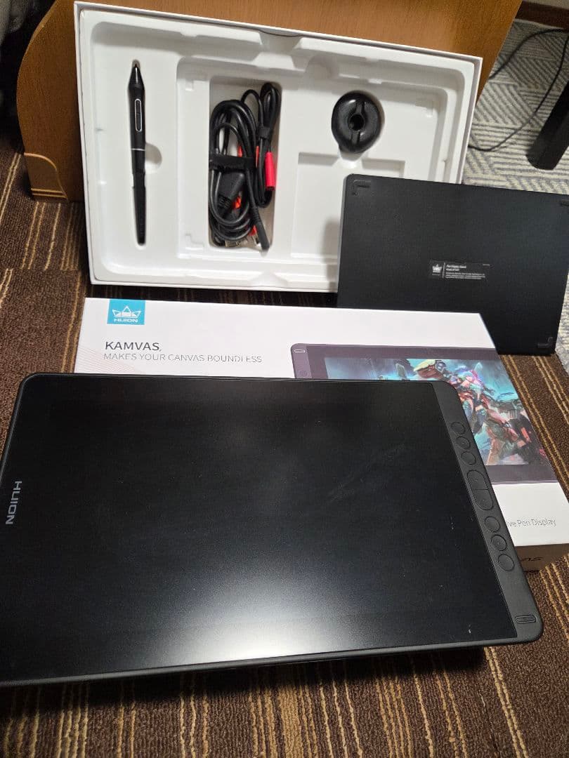 HUION Kamvas 13 GS1331 液タブ イラスト スタンド付き