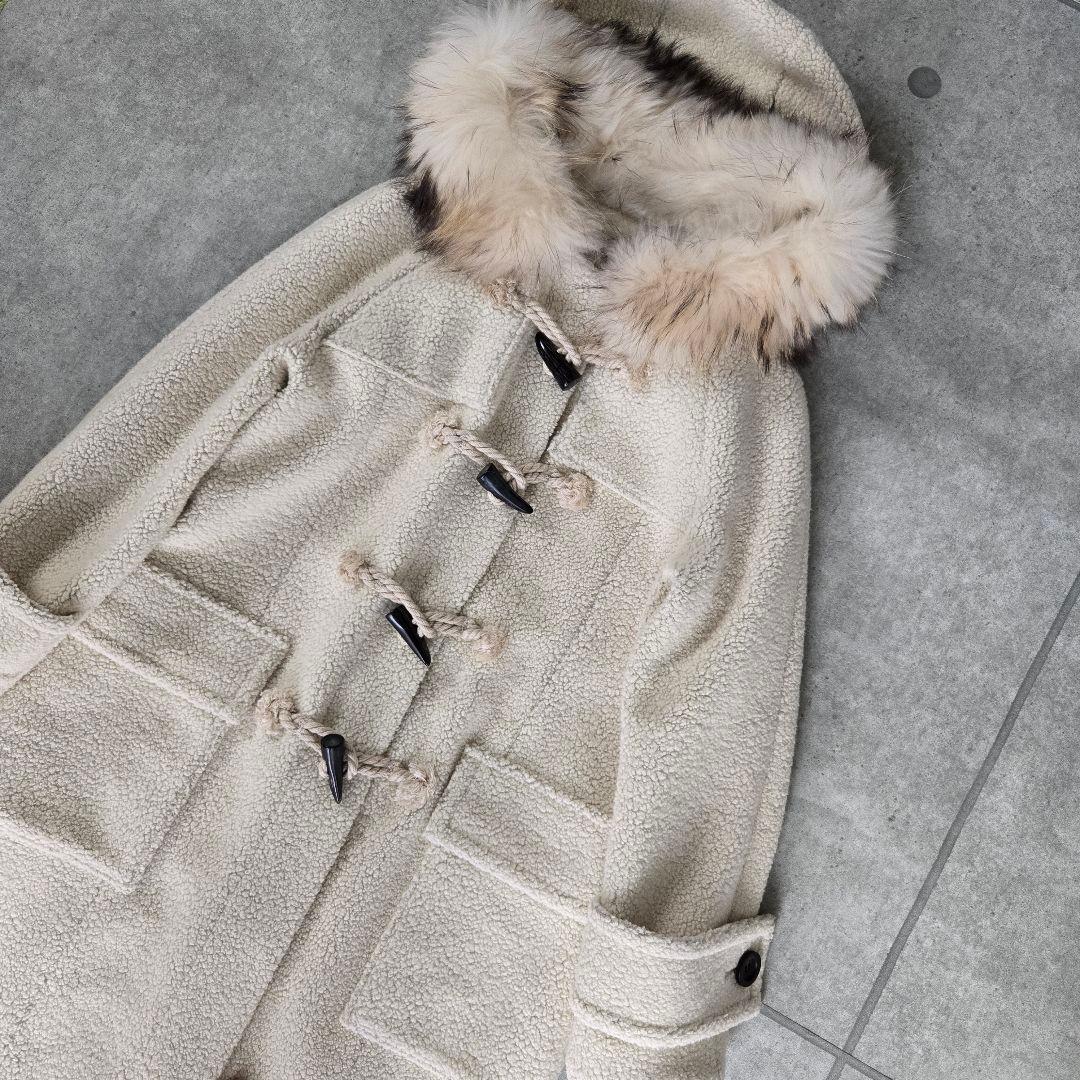 美品 GRACE CONTINENTAL ボアダッフルコート リアルファー