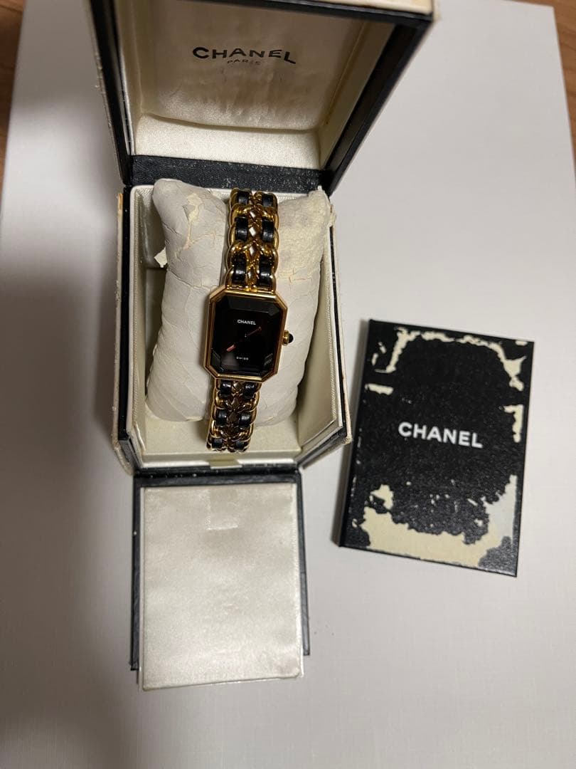 CHANEL プルミエール L ゴールド/ブラック 時計