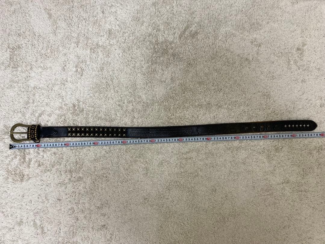 calee キャリーレザー ブラック ベルト スタッズ