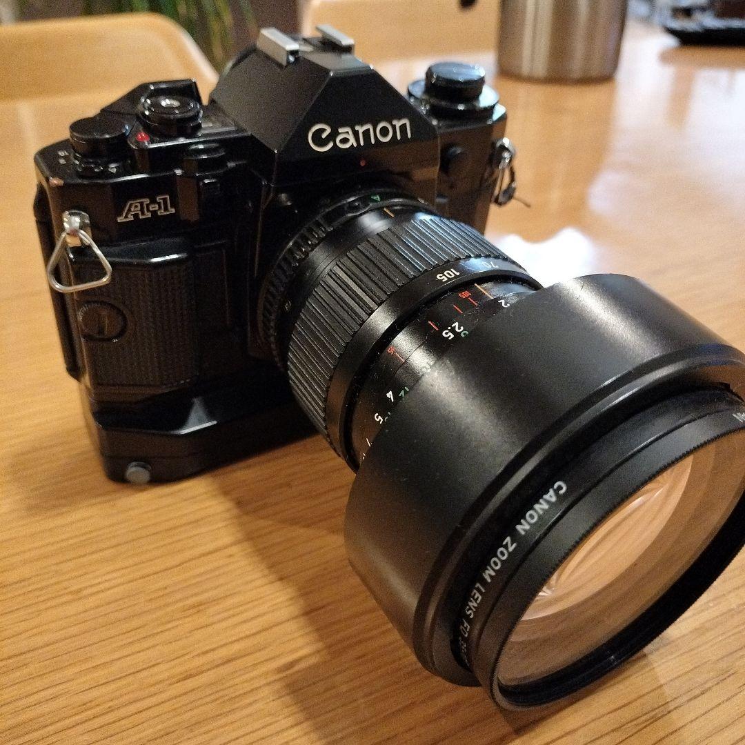 CANON　A1　レンズ、ワインダー付き