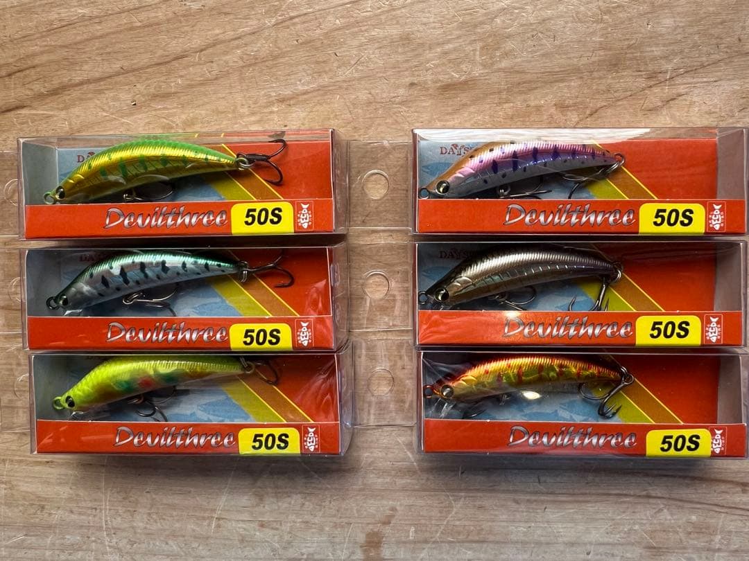 渓流ミノー　ディスプラウト デビルスリー50S 6個セット