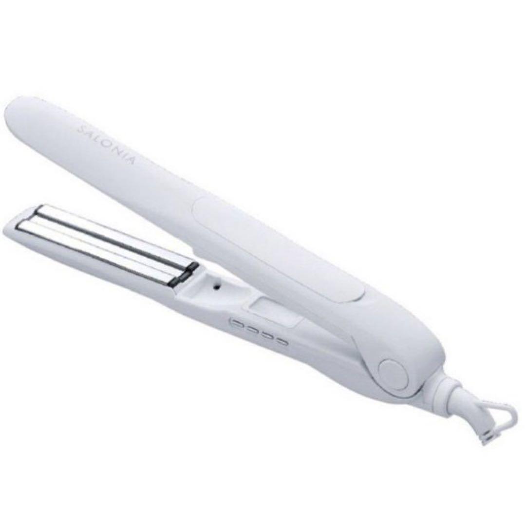 SALONIA サロニア スチームモイスチャーストレートアイロン ホワイト