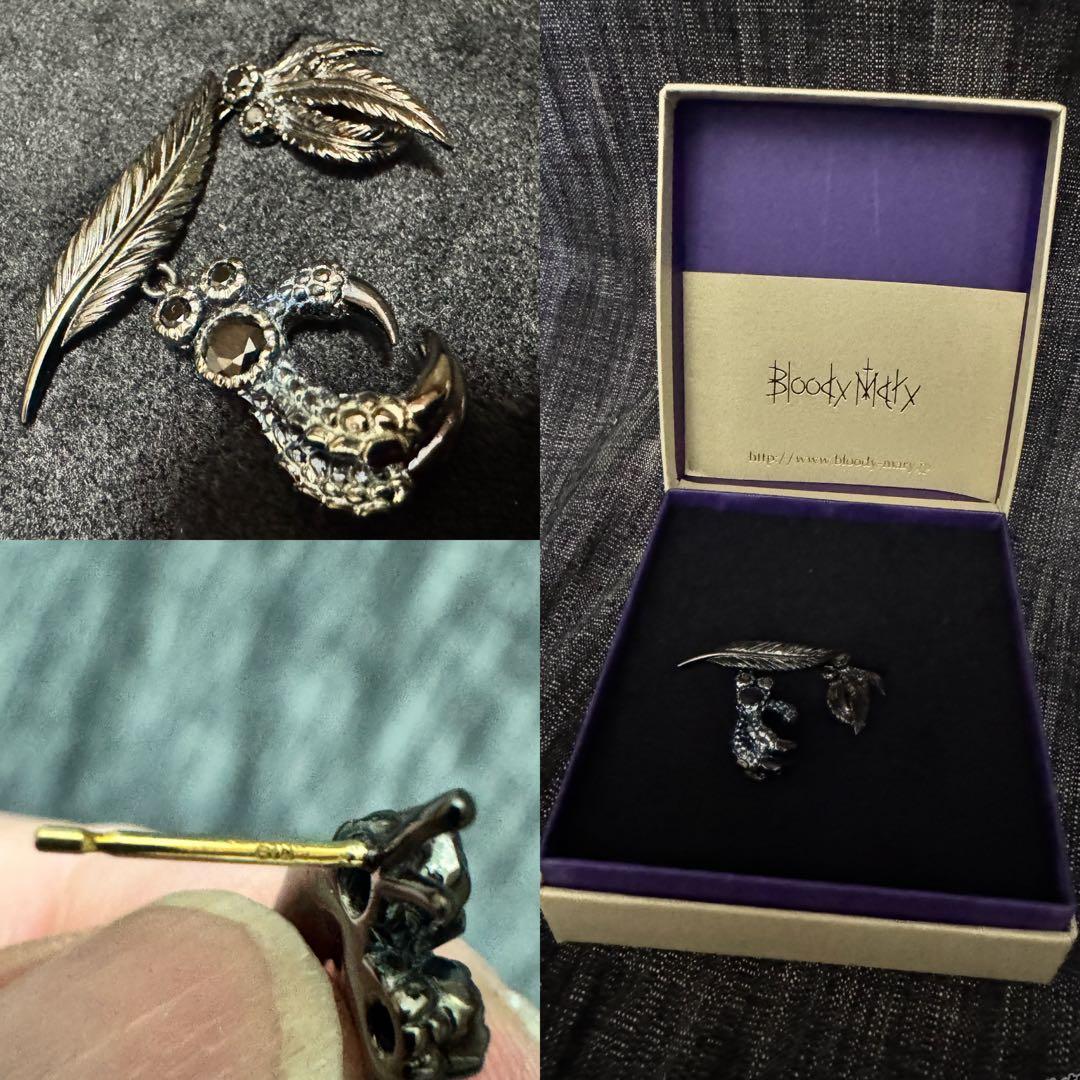 Bloody Mary ミッドナイトピアス　ブラックスピネル　ブラックルチニウム